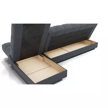 Угловой модульный диван «Фиеста 2», механизм книжка, велюр, цвет галакси лайт 026