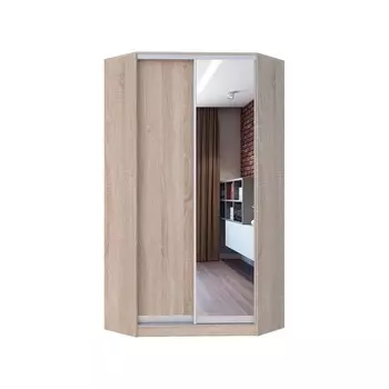 Угловой шкаф-купе Хит-У-22-4-15, 110011002200 мм, ЛДСП/зеркало, цвет дуб сонома