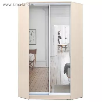 Угловой шкаф-купе Хит-У-22-4-55, 110011002200 мм, зеркало, цвет дуб молочный
