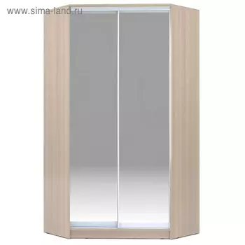 Угловой шкаф-купе Хит-У-22-4-88, 110011002200 мм, матовое стекло, ясень шимо светлый