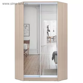 Шкаф – купе угловой «Хит – У – 23 – 4 – 55», 110311032300 мм, зеркало, цвет ясень шимо светлый