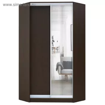 Угловой шкаф-купе Хит-У-23-4-15, 110311032300 мм, ЛДСП/зеркало, цвет венге магия