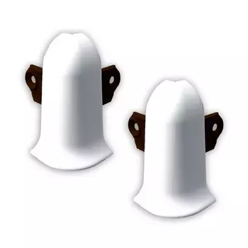 Угол наружный Лексида 55мм с крепежом Белый (2шт/блистер)