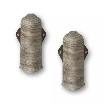 Угол наружный Лексида 80мм с крепежом Дуб снежный (2шт/блистер)