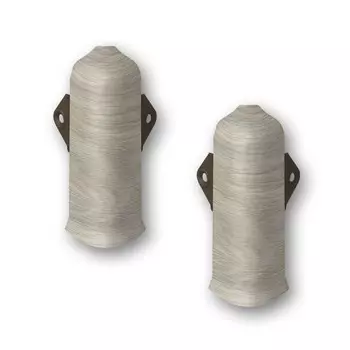 Угол наружный Лексида 80мм с крепежом Дуб аргенто (2шт/блистер)