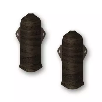 Угол наружный Лексида 80мм с крепежом Дуб черненый (2шт/блистер)