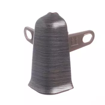 Угол наружный (внешний) «Деконика», с крепежом для плинтуса, 55 мм, 303 венге темный