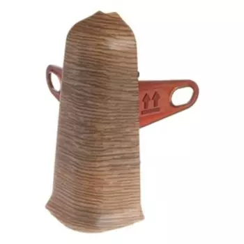 Угол наружный (внешний) с крепежом для плинтуса «Деконика», 70 мм, 211 дуб рустик