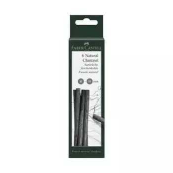 Уголь натуральный набор Faber-Castel PITT® Monochrome Charcoal, 6 штук, 6-11 мм