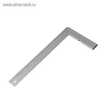 Угольник алюминиевый с уровнем ТУНДРА, 400 мм
