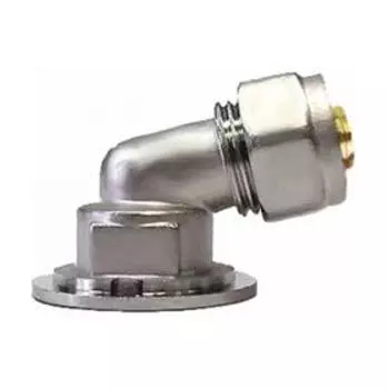 Угольник Aquasfera 7009-01, обжимной, 16 мм х 1/2" х 105°, внутренняя резьба, с креплением