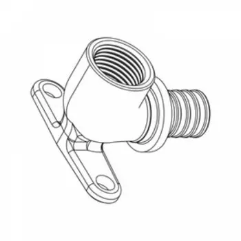 Угольник аксиальный REHAU RAUTITAN 14563581001, установочный, d=16 мм x 1/2", внутр. резьба