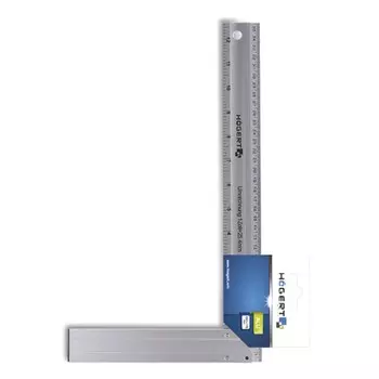 Угольник HOEGERT HT4M203, столярный, алюминиевый, 350 х 190 мм