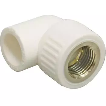 Угольник комбинированный "CTM" ПЛАСТ CPLF2512, d=25 мм x 1/2", внутренняя резьба