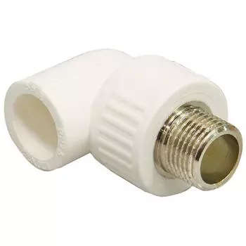 Угольник комбинированный "CTM" ПЛАСТ CPLM2534, d=25 мм x 3/4", наружная резьба