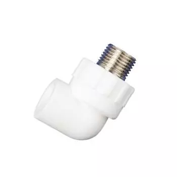 Угольник MeerPlast, 20 мм x 1/2", наружная резьба, комбинированный