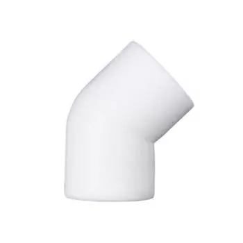 Угольник MeerPlast, полипропиленовый, 40 мм, 45°, белый