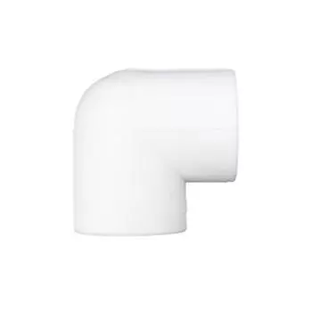 Угольник MeerPlast, полипропиленовый, 63 мм, 90°, белый