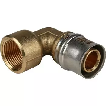 Угольник-пресс STOUT SFP-0010-003426, 3/4" х 26 мм, внутренняя резьба, переходной, латунь