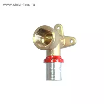 Угольник-пресс TDM Brass 1680C1220, 1/2" х 20 мм, установочный, внутренняя резьба