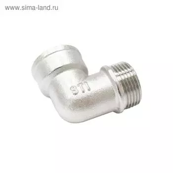 Угольник STI, 1", внутренняя/наружная резьба, никелированная латунь