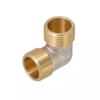 Угольник СТМ, 1", наружная резьба, никелированная латунь