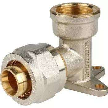 Угольник STOUT SFS-0008-001220, 1/2"х20 мм, с креплением, для металлопласт. труб, винтовой