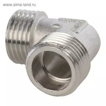 Угольник STOUT SFT-0010-000012, 1/2", наружная/наружная резьба, никелированная латунь