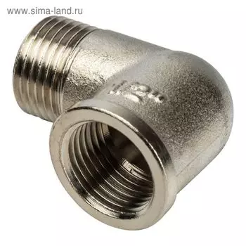 Угольник STOUT SFT-0012-000012, 1/2", наружная/внутренняя резьба, никелированная латунь