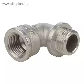 Угольник STOUT SFT-0016-000012, 1/2", наружная/внутренняя резьба, с упором, никел. латунь