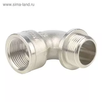 Угольник STOUT SFT-0016-000034, 3/4", наружная/внутренняя резьба, с упором, никел. латунь