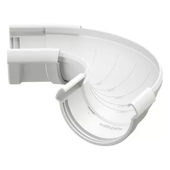 Угол регулируемый водосточного желоба DCKE LUX, 60 - 160, цвет пломбир