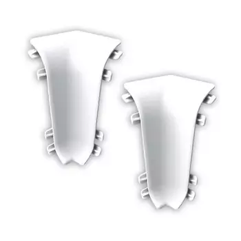 Угол внутренний Лексида 55мм Белый (2шт/блистер)