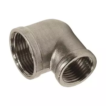 Уголок AQUALINK, 3/4" x 1", внутренняя/внутренняя резьба, никелированная латунь