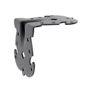 Уголок крепежный фигурный, 105х105х100х2,1 усиленный, цвет черный