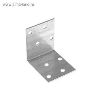 Уголок крепежный равносторонний KUR 50х50х40 цинк, 1 шт.