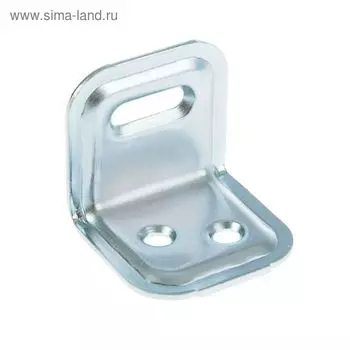 Уголок крепежный с корректирующим отверстием, оцинкованный