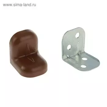 Мебельный уголок M.F, с декоративной накладкой, 20х20х16 мм, вишня