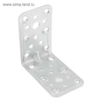 Уголок крепёжный ТУНДРА krep, усиленный 8282502 мм, оцинкованный, в упаковке 1 шт.