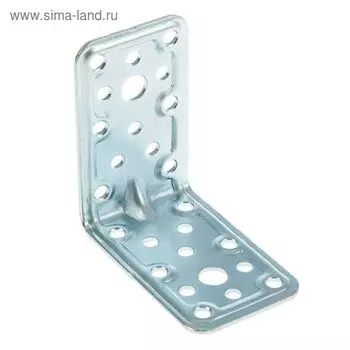 Уголок крепёжный усиленный 82 х 82 х 50 х 2 мм, оцинкованный