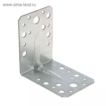 Уголок крепёжный усиленный 90 х 90 х 65 х 2 мм, ГОЦ, крупная фасовка