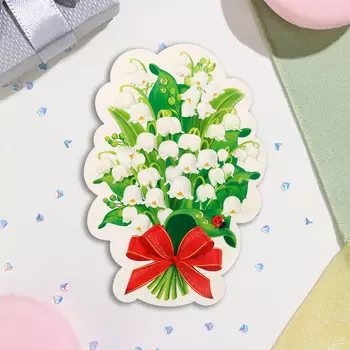 Украшение на скотче "Ландыши" 18х18 см