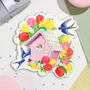 Украшение на скотче "Ласточки" 26х26 см