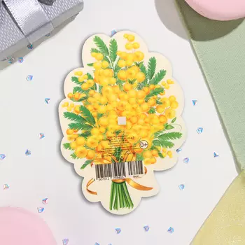 Украшение на скотче "Мимоза" 18х18 см