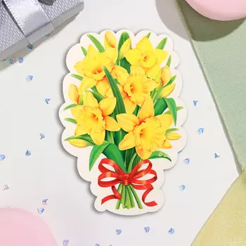 Украшение на скотче "Нарциссы" 18х18 см