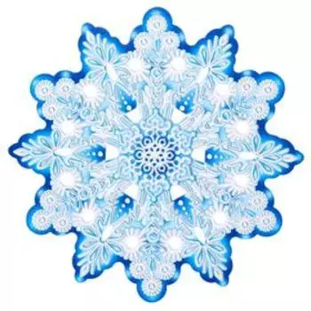 Украшение на скотче "Новогодняя" снежинка 3, глиттер, А4