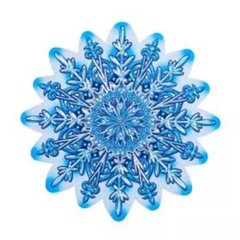 Украшение на скотче "Новогодняя" снежинка 9, глиттер