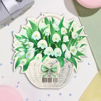 Украшение на скотче "Подснежники" 26х26 см