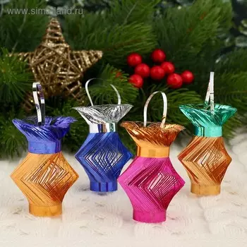Ёлочное украшение из фольги «Слана. Амфора» 7 см, МИКС