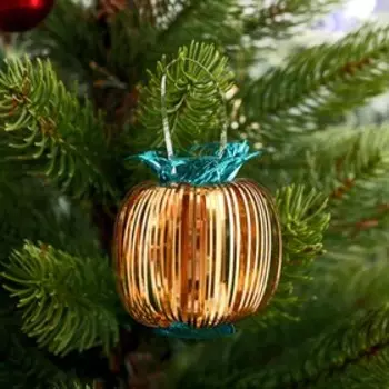 Украшение новогоднее фольга "Яблочко" микс